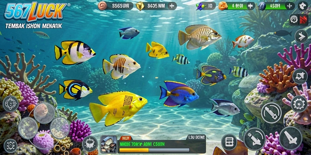 Tampilan gameplay menembak ikan di 567LUCK yang mengasyikkan.