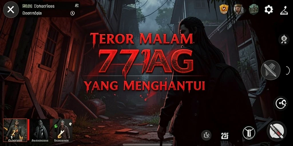 Screenshot menampilkan gameplay yang mencekam dengan suasana gelap dan menakutkan.