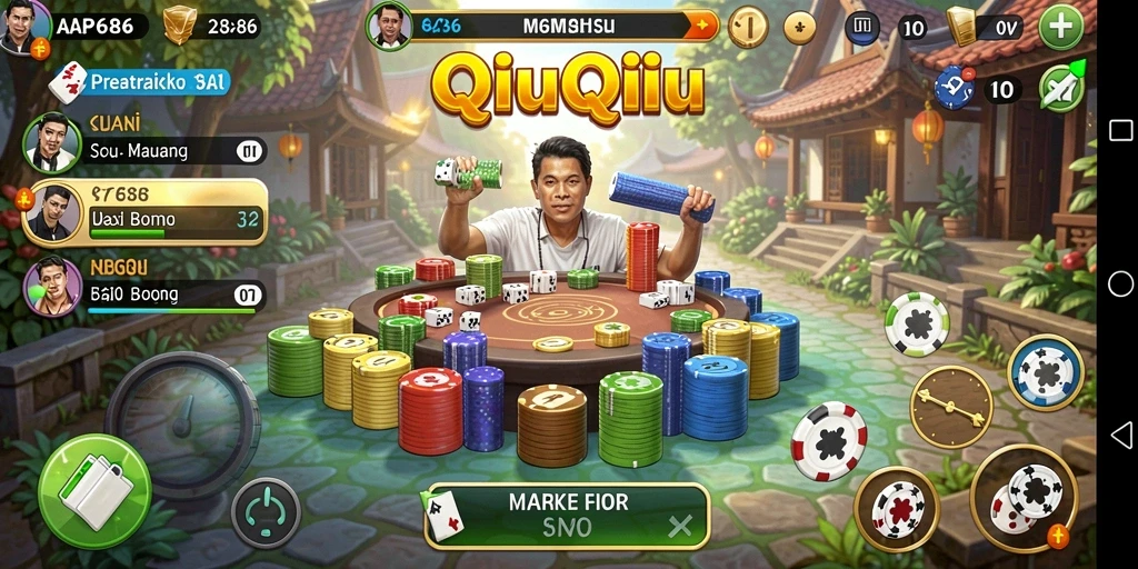 Screenshot gameplay QiuQiu yang mengasyikkan dari AP686.