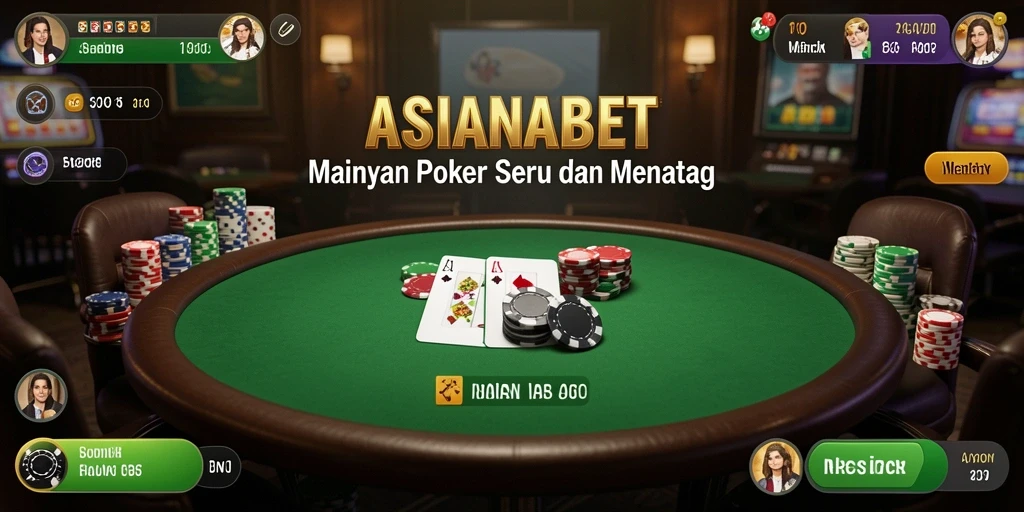 Tampilan gameplay poker yang menarik di ASIANABET.