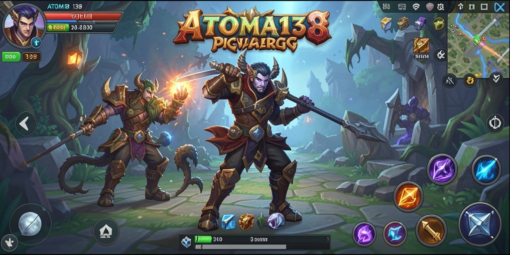 Tangkapan layar ATOM138 menunjukkan pertarungan epik dalam dunia ARPG.