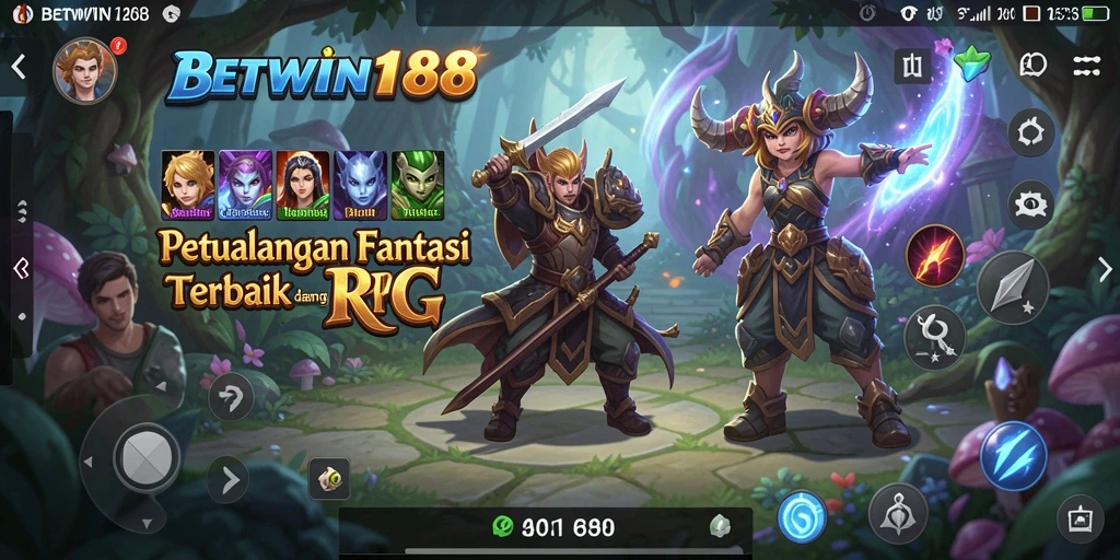 Tampilan gameplay RPG BETWIN188 yang penuh warna dan aksi.