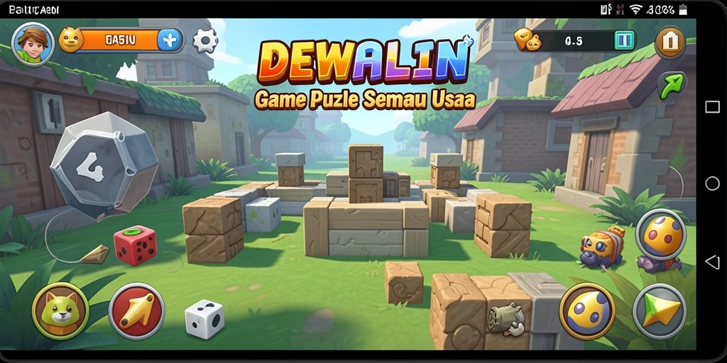 Tampilan gameplay menarik dari DEWALIN dengan berbagai puzzle yang menantang.