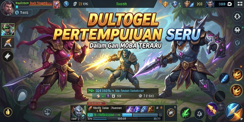 Tampilan gameplay menarik dari DULTOGEL dalam pertempuran tim.