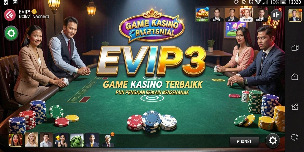 Tangkapan layar yang menunjukkan keseruan gameplay Kasino di EVIP3.