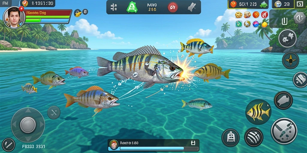 Screenshot gameplay FB333 menampilkan aksi tembak ikan yang seru.
