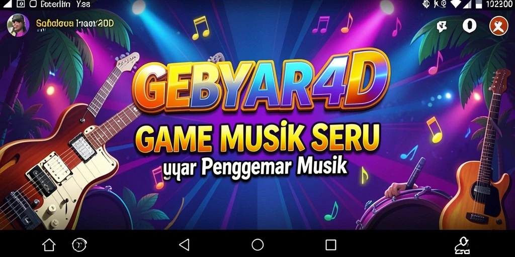 Tampilan menarik saat bermain GEBYAR4D dengan musik favorit.