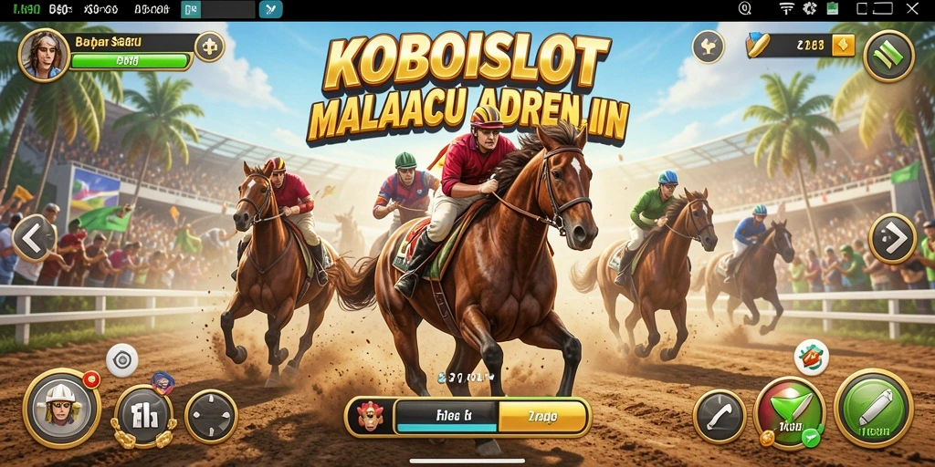 Screenshot KOBOISLOT menampilkan aksi balapan yang mendebarkan dan visual yang menakjubkan.