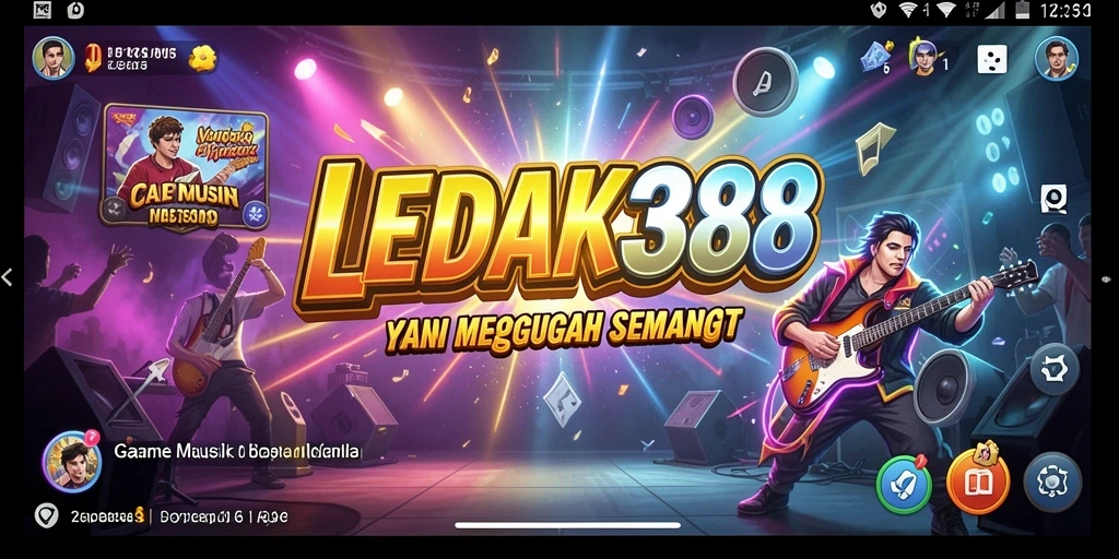 Tampilan menarik dari gameplay musik di LEDAK388 yang mengasyikkan.
