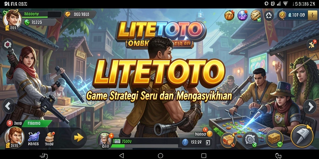 Menggambarkan pertempuran strategis dalam gameplay LITETOTO.
