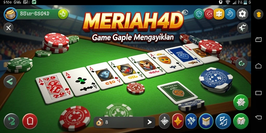 Screenshot gameplay menunjukkan pertandingan seru Gaple di MERIAH4D.