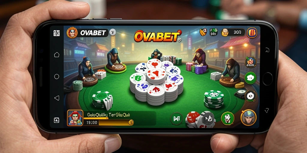 Tampilan gameplay seru dari OVABET dengan suasana QiuQiu.