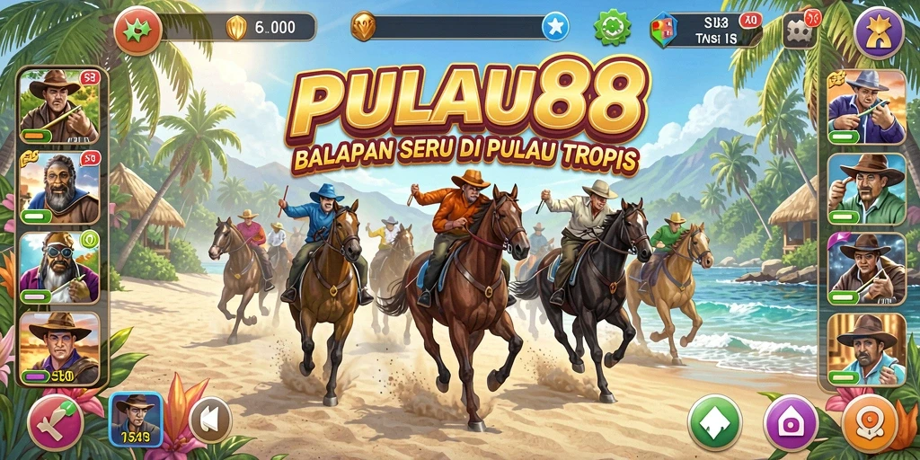 Tampilan gameplay PULAU88 yang memukau saat balapan.