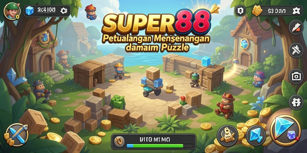 Tampilan gameplay menarik dari SUPER88 dalam aksi puzzle.