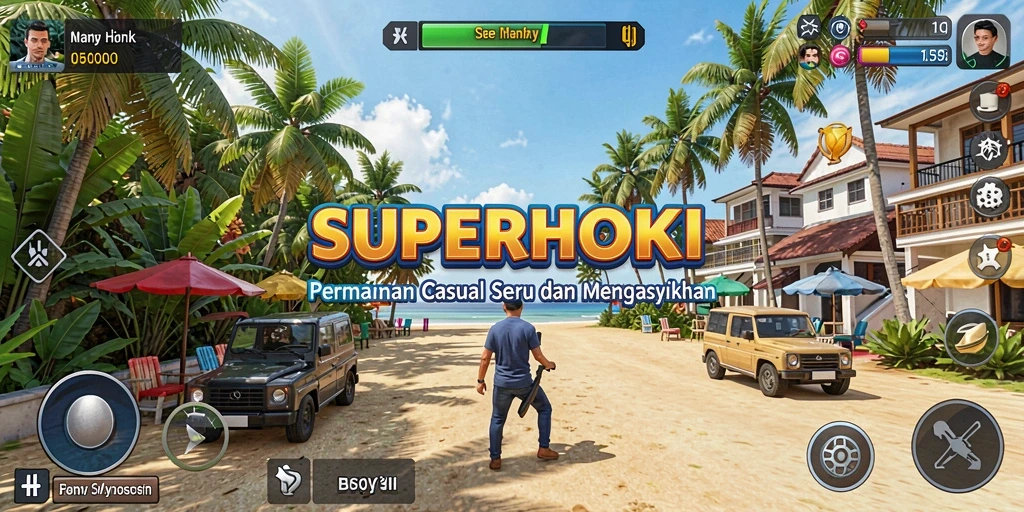 Gambaran gameplay seru SUPERHOKI dengan tantangan menarik.
