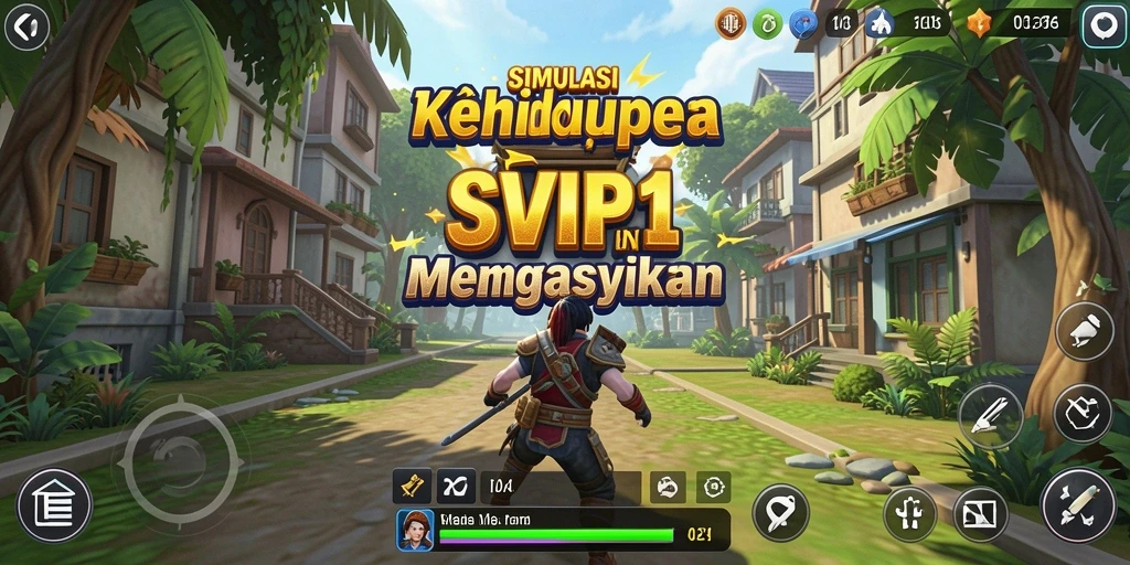 Tampilan gameplay simulasi yang menarik dan interaktif.