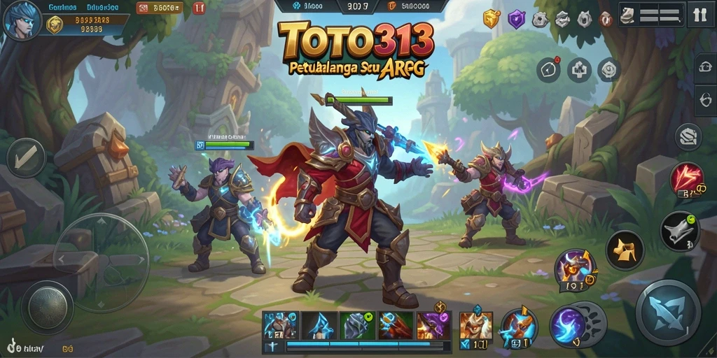 Screenshot TOTO313 menampilkan aksi pertempuran epik di dunia ARPG.